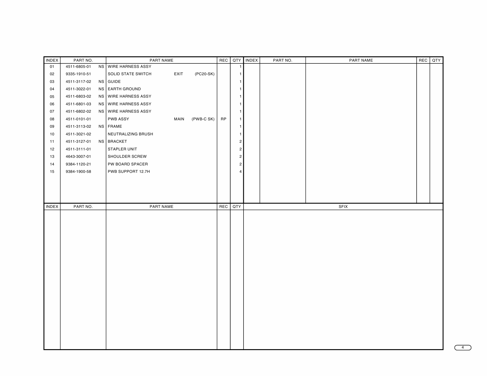 Konica-Minolta Options SK-1 4511 Parts Manual-2